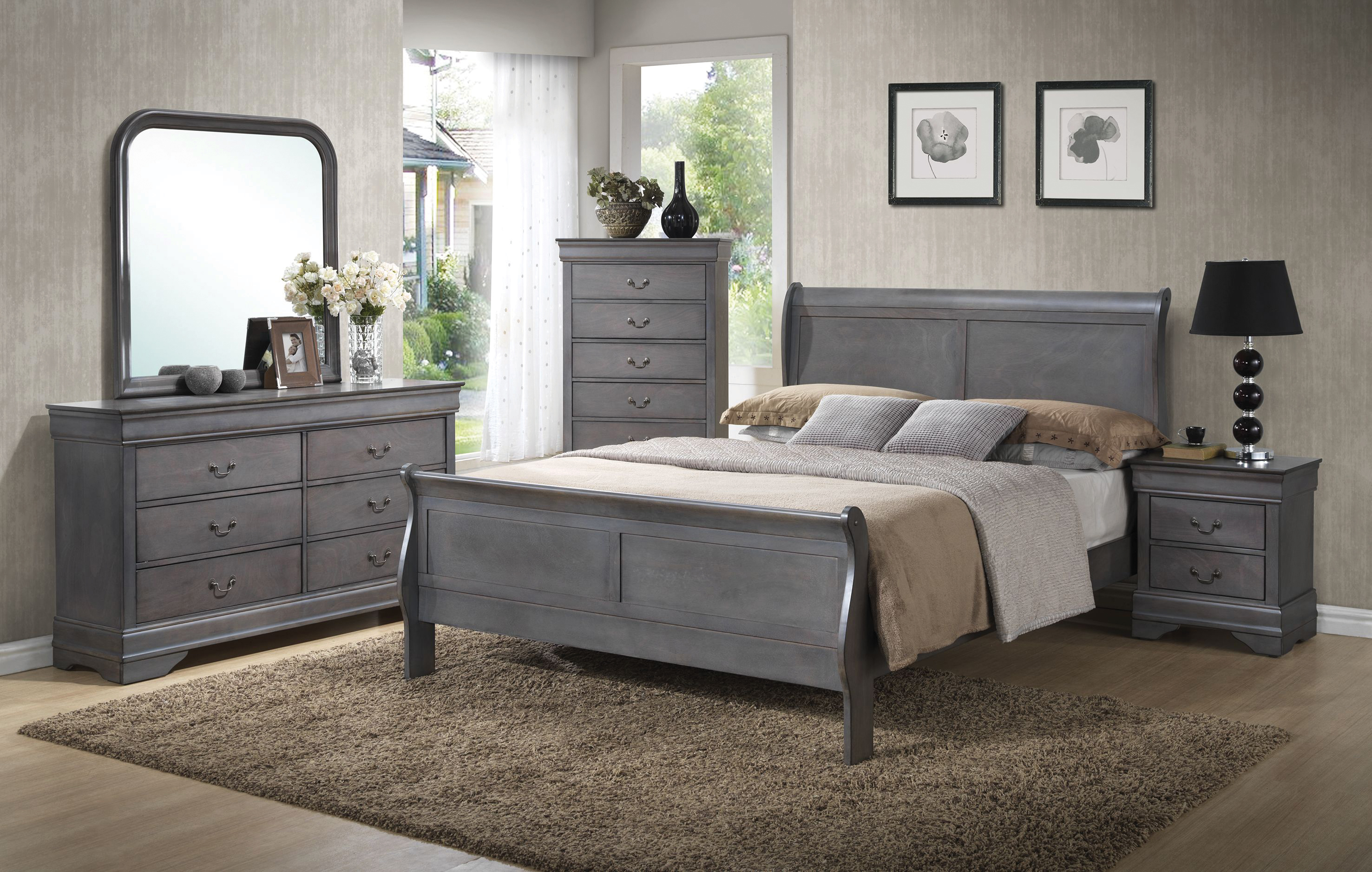 C4934A Grey Louis Philippe Bedroom – AWFCO Catalog Site