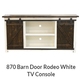 Barn Door Rodeo White TV Console