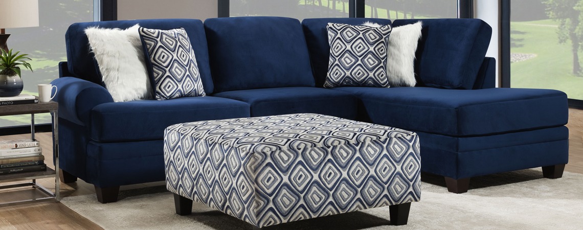 Groovy Navy Sectional